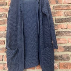 Navy hooded Cardigan